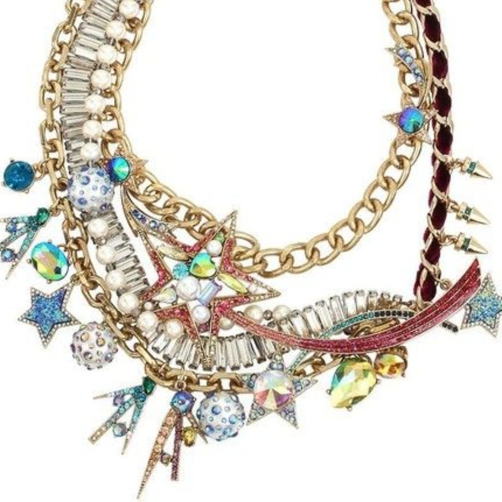 NWT Betsey Johnson CELESTIAL STARLET STATEMENT NECKLACE - Picture 2 of 15